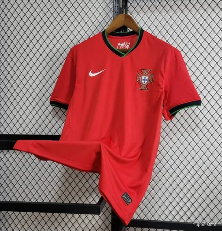Camiseta Portugal 2024 LOCAL MANGA CORTA VERSION FAN